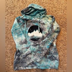 Lightweight tie dyed “Colorado” hoodie